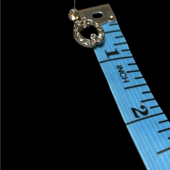 Monet silver tone earrings with rhinestones - Picture 3 of 4